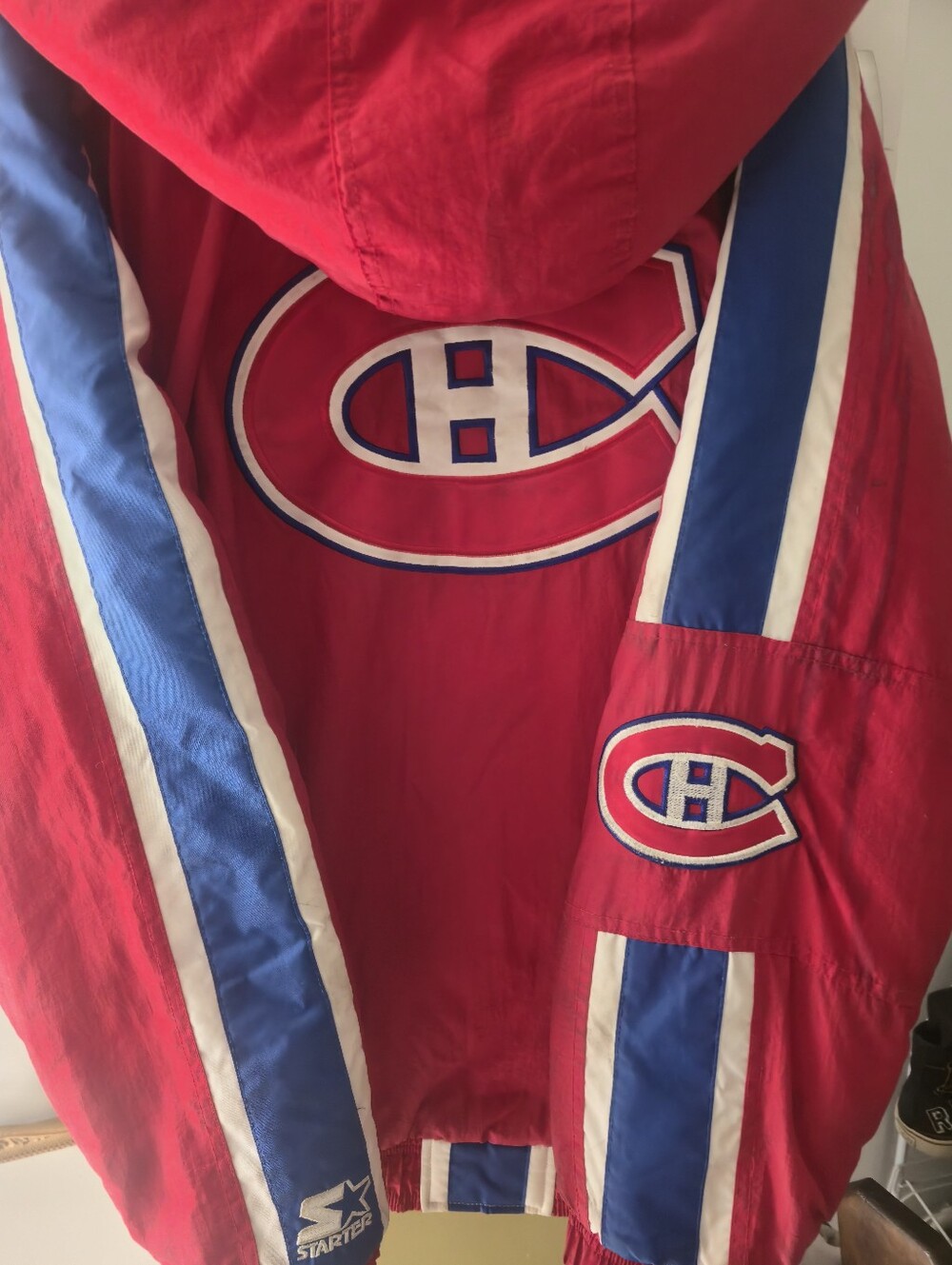 STARTER Montreal Canadiens Red Blue Hockey Jacket